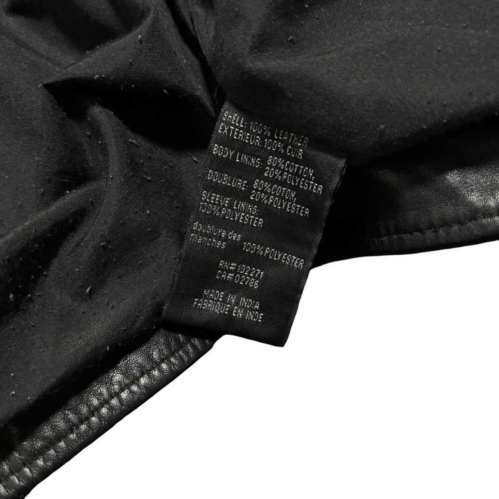 Rogue State Soft Lamb Leather Moto Biker Men Jacket Slim Small 21 x 26 *DAMAGE* - Picture 8 of 11
